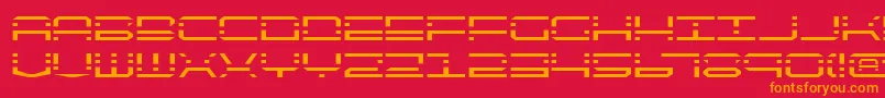 Fonte Qqv2 – fontes laranjas em um fundo vermelho