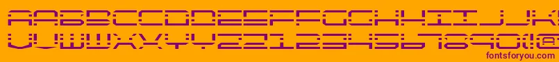 Police Qqv2 – polices violettes sur fond orange
