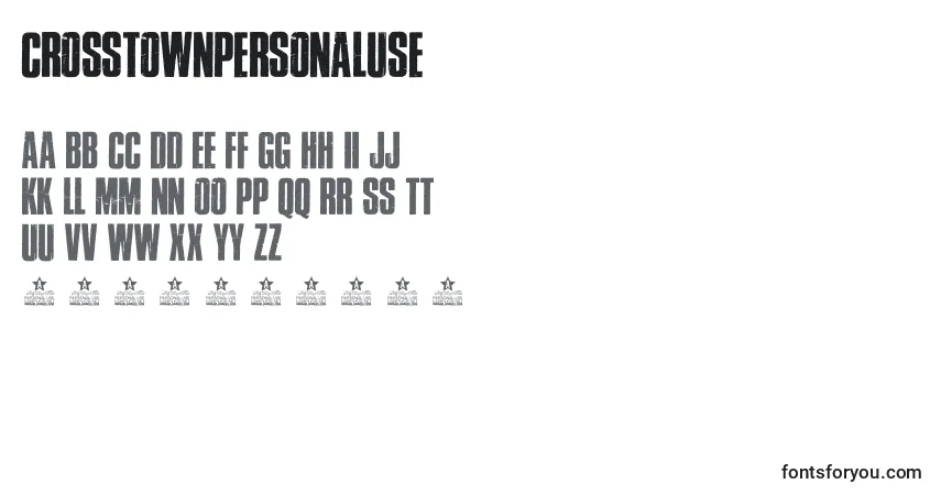 CrossTownPersonalUse Font – alphabet, numbers, special characters