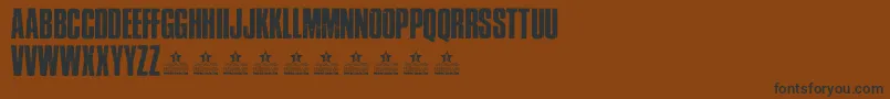CrossTownPersonalUse Font – Black Fonts on Brown Background