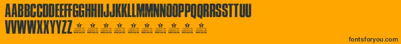 Police CrossTownPersonalUse – polices noires sur fond orange