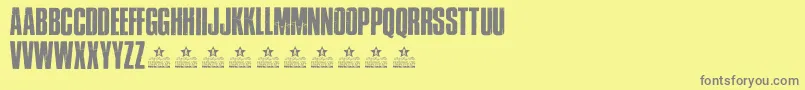 CrossTownPersonalUse Font – Gray Fonts on Yellow Background