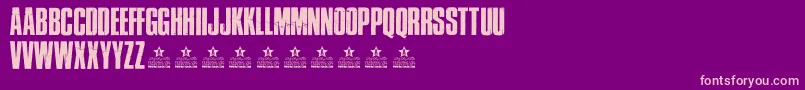 CrossTownPersonalUse Font – Pink Fonts on Purple Background