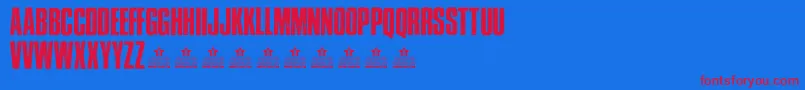 CrossTownPersonalUse Font – Red Fonts on Blue Background