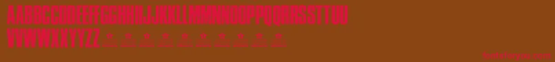 CrossTownPersonalUse Font – Red Fonts on Brown Background