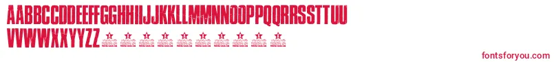 CrossTownPersonalUse Font – Red Fonts on White Background