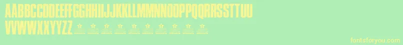 CrossTownPersonalUse Font – Yellow Fonts on Green Background