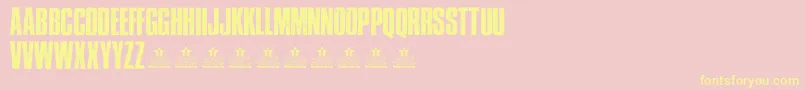 CrossTownPersonalUse Font – Yellow Fonts on Pink Background