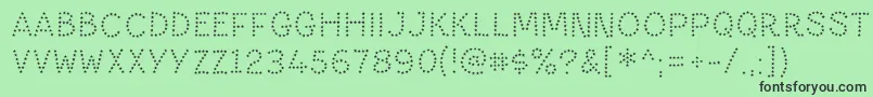 PaltimestarRegular Font – Black Fonts on Green Background