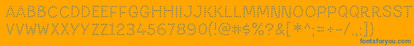 PaltimestarRegular Font – Blue Fonts on Orange Background