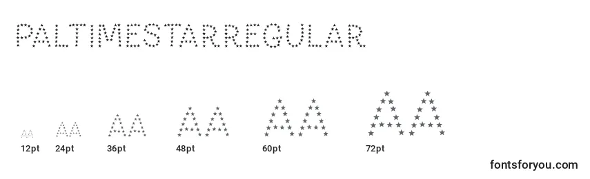 Размеры шрифта PaltimestarRegular