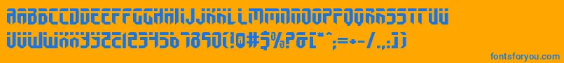 Шрифт Fedyralv2e – синие шрифты на оранжевом фоне