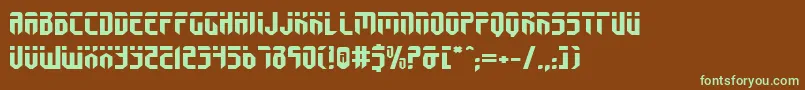 Fedyralv2e Font – Green Fonts on Brown Background