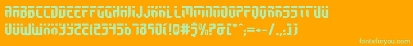 Fedyralv2e Font – Green Fonts on Orange Background