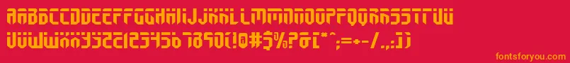 Fedyralv2e Font – Orange Fonts on Red Background