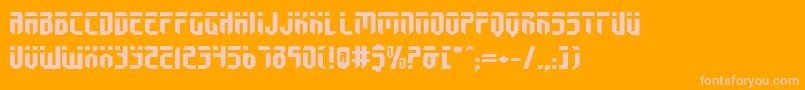 フォントFedyralv2e – オレンジの背景にピンクのフォント