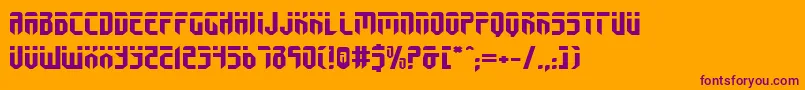 フォントFedyralv2e – オレンジの背景に紫のフォント