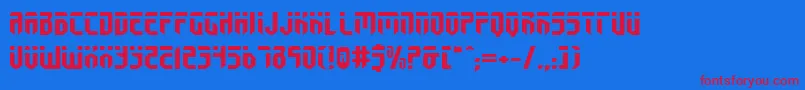 Fedyralv2e-fontti – punaiset fontit sinisellä taustalla