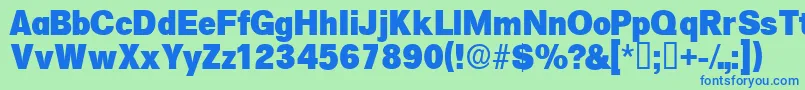 Salinadisplayssk Font – Blue Fonts on Green Background