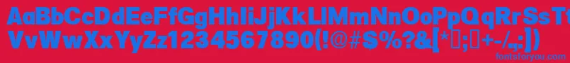 Salinadisplayssk Font – Blue Fonts on Red Background