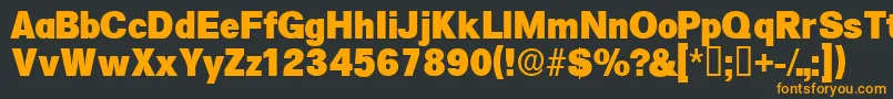 Salinadisplayssk Font – Orange Fonts on Black Background