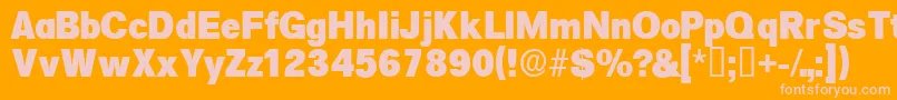 Salinadisplayssk Font – Pink Fonts on Orange Background