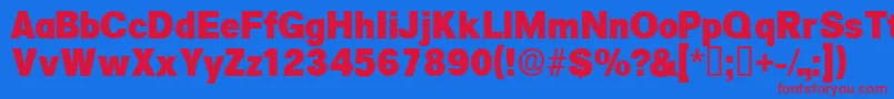 Salinadisplayssk Font – Red Fonts on Blue Background