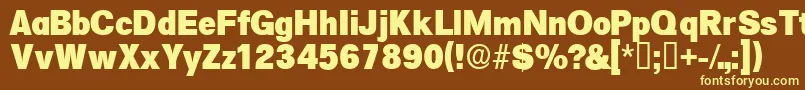 Salinadisplayssk Font – Yellow Fonts on Brown Background