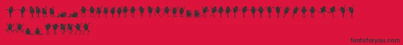 DiavoloNero Font – Black Fonts on Red Background