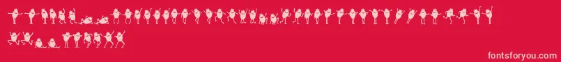 DiavoloNero Font – Pink Fonts on Red Background