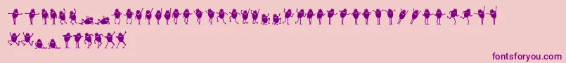 DiavoloNero-Schriftart – Violette Schriften auf rosa Hintergrund