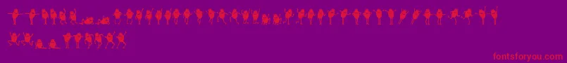 DiavoloNero Font – Red Fonts on Purple Background