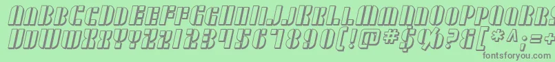 SfRetrospliceScShaded Font – Gray Fonts on Green Background