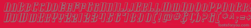 SfRetrospliceScShaded Font – Gray Fonts on Red Background