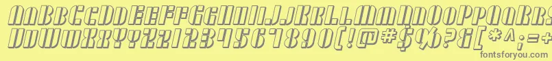 SfRetrospliceScShaded Font – Gray Fonts on Yellow Background