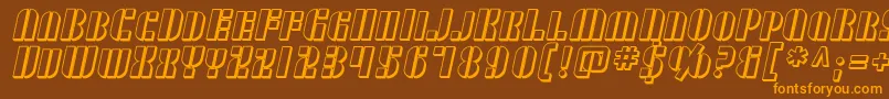 SfRetrospliceScShaded Font – Orange Fonts on Brown Background