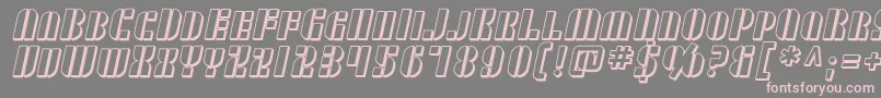 SfRetrospliceScShaded Font – Pink Fonts on Gray Background