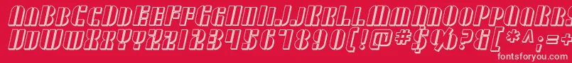 SfRetrospliceScShaded Font – Pink Fonts on Red Background