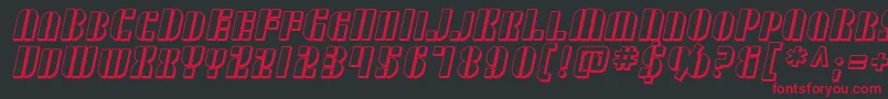 SfRetrospliceScShaded Font – Red Fonts on Black Background