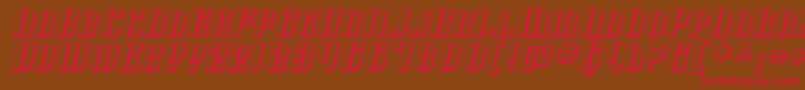 SfRetrospliceScShaded Font – Red Fonts on Brown Background