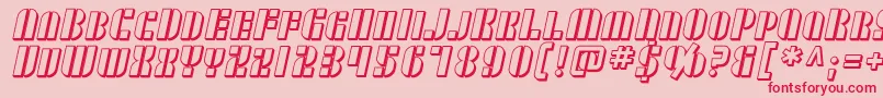 SfRetrospliceScShaded Font – Red Fonts on Pink Background