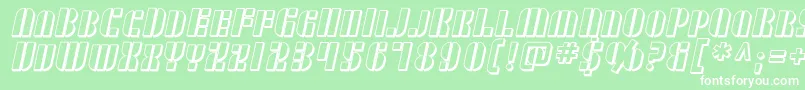 SfRetrospliceScShaded Font – White Fonts on Green Background