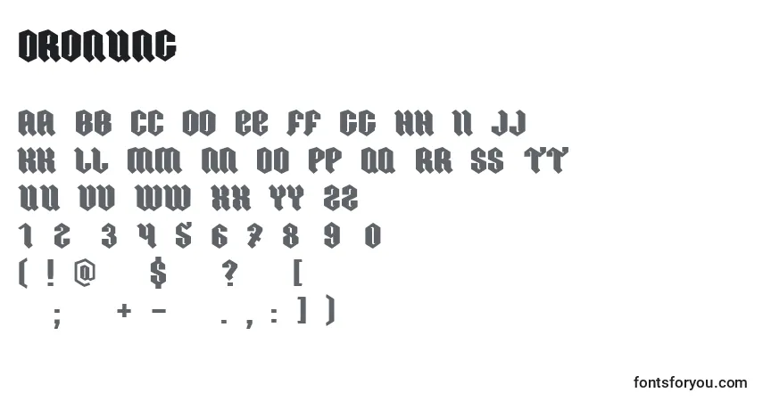 A fonte Ordnung – alfabeto, números, caracteres especiais