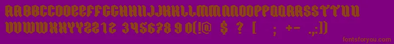 Ordnung Font – Brown Fonts on Purple Background