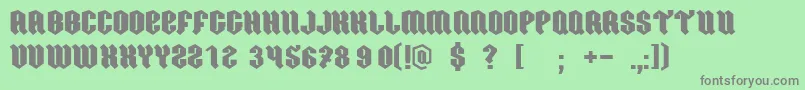 Ordnung Font – Gray Fonts on Green Background