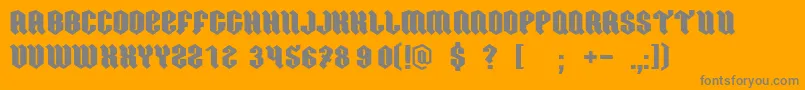 Ordnung Font – Gray Fonts on Orange Background