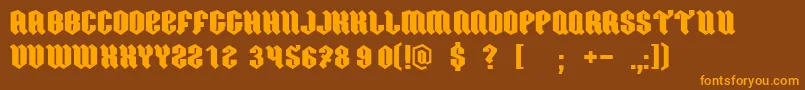 Ordnung Font – Orange Fonts on Brown Background