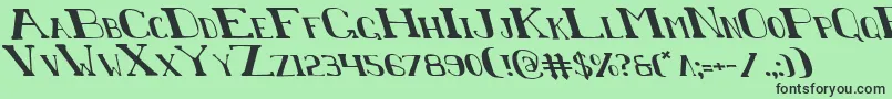 ChardinDoihleLeftalic Font – Black Fonts on Green Background