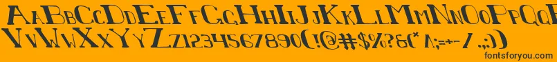 ChardinDoihleLeftalic Font – Black Fonts on Orange Background