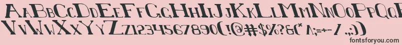 ChardinDoihleLeftalic Font – Black Fonts on Pink Background